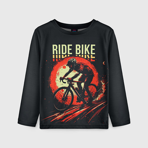 Детский лонгслив Ride bike / 3D-принт – фото 1