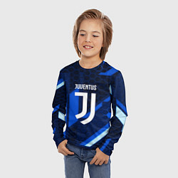 Лонгслив детский Juventus sport geometry steel, цвет: 3D-принт — фото 2