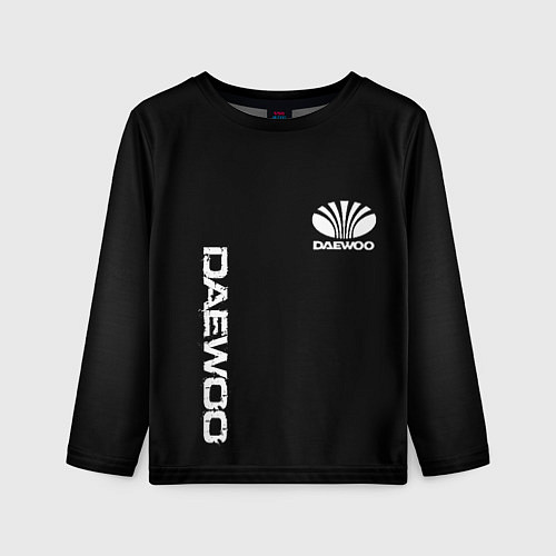 Детский лонгслив Daewoo logo white / 3D-принт – фото 1