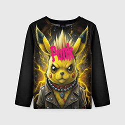Лонгслив детский Пикачу покемон punk, цвет: 3D-принт