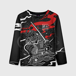 Лонгслив детский Тень война - самурай, цвет: 3D-принт