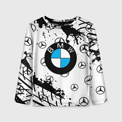 Лонгслив детский BMW x Mercedes краски, цвет: 3D-принт
