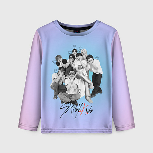Детский лонгслив Stray Kids family photo / 3D-принт – фото 1