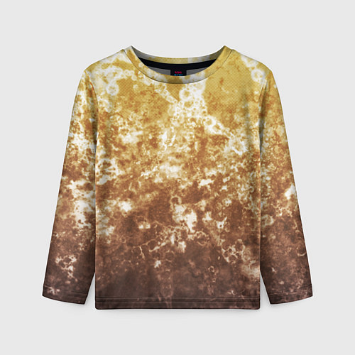 Детский лонгслив Абстракция - yellow sad weather / 3D-принт – фото 1