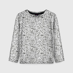 Детский лонгслив Дудл граффити рэперское - паттерн