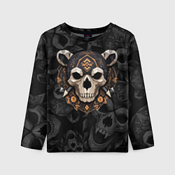 Лонгслив детский Череп медведя, цвет: 3D-принт
