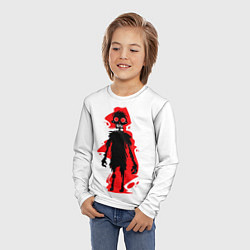 Лонгслив детский Красный Зомби, цвет: 3D-принт — фото 2