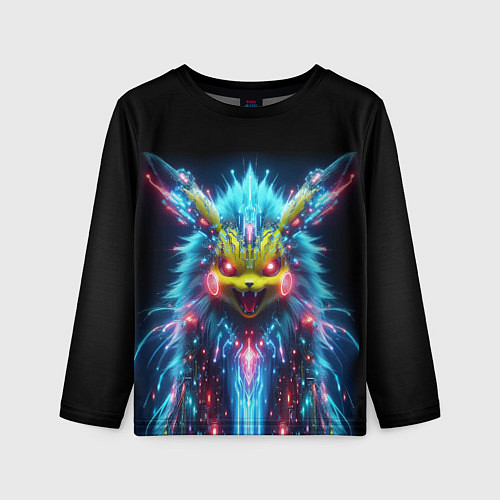 Детский лонгслив Terrible Pikachu - nightmare / 3D-принт – фото 1