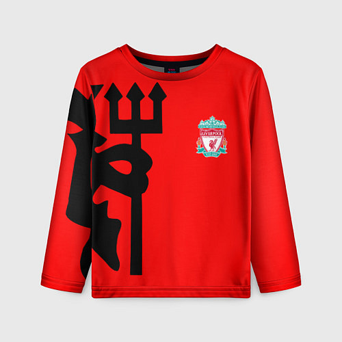 Детский лонгслив Liverpool fc sport steel / 3D-принт – фото 1