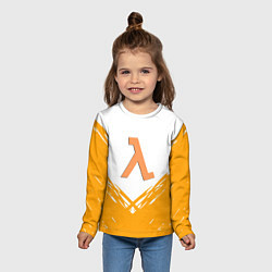 Лонгслив детский Half life текстура, цвет: 3D-принт — фото 2