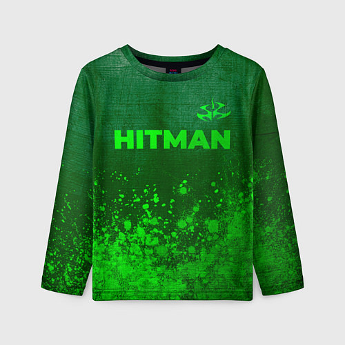 Детский лонгслив Hitman - green gradient посередине / 3D-принт – фото 1