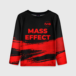 Детский лонгслив Mass Effect - red gradient посередине