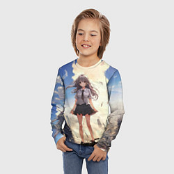 Лонгслив детский Девушка аниме, цвет: 3D-принт — фото 2