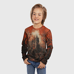 Лонгслив детский Замок в осеннем лесу, цвет: 3D-принт — фото 2