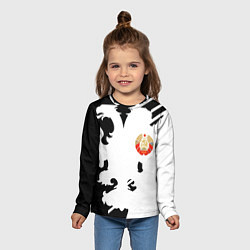 Лонгслив детский СССР текстура герб, цвет: 3D-принт — фото 2