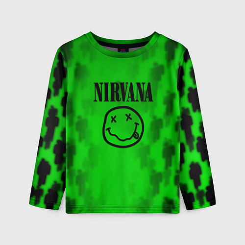 Детский лонгслив Nirvana x Billie / 3D-принт – фото 1