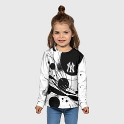 Лонгслив детский New York Yankees baseball team - abstraction, цвет: 3D-принт — фото 2