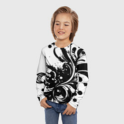 Лонгслив детский Модная растительная абстракция - нейроарт, цвет: 3D-принт — фото 2