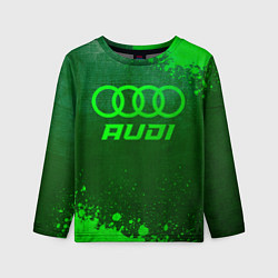 Детский лонгслив Audi - green gradient