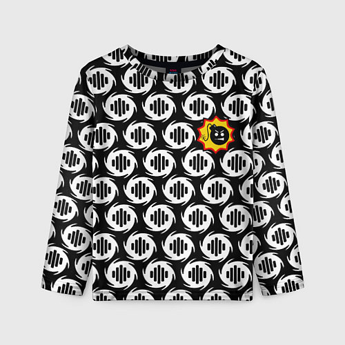 Детский лонгслив Serious Sam logo pattern / 3D-принт – фото 1