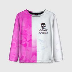 Лонгслив детский Game over pink abstraction, цвет: 3D-принт