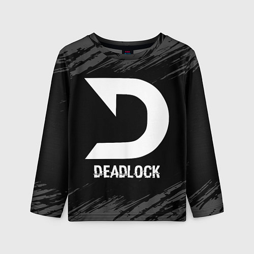 Детский лонгслив Deadlock glitch на темном фоне / 3D-принт – фото 1