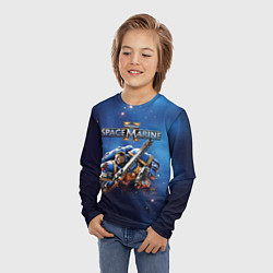 Лонгслив детский Captain Titus Warhammer 40000 space marine 2, цвет: 3D-принт — фото 2