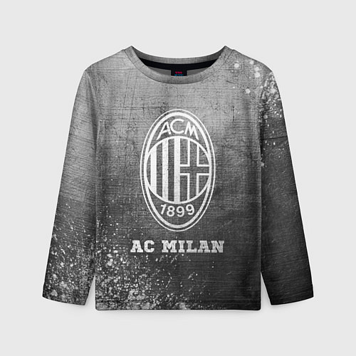 Детский лонгслив AC Milan - grey gradient / 3D-принт – фото 1