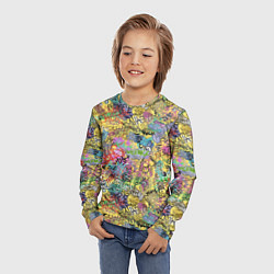 Лонгслив детский Граффити на стене, цвет: 3D-принт — фото 2