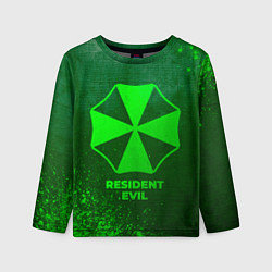 Детский лонгслив Resident Evil - green gradient