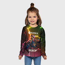 Лонгслив детский Deadlock Bebop неоновые плиты, цвет: 3D-принт — фото 2