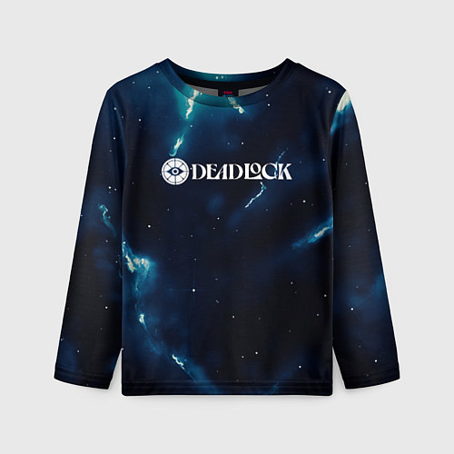 Детский лонгслив Deadlock logo синие молнии / 3D-принт – фото 1