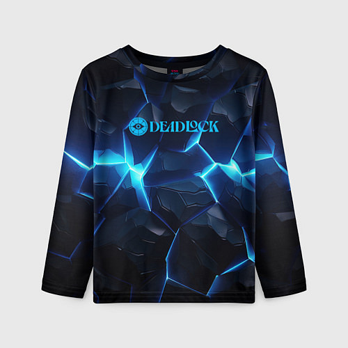 Детский лонгслив Deadlock logo синий лого / 3D-принт – фото 1