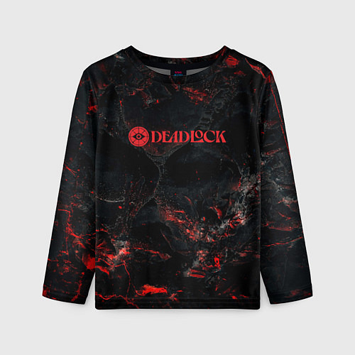 Детский лонгслив Deadlock logo red texture / 3D-принт – фото 1