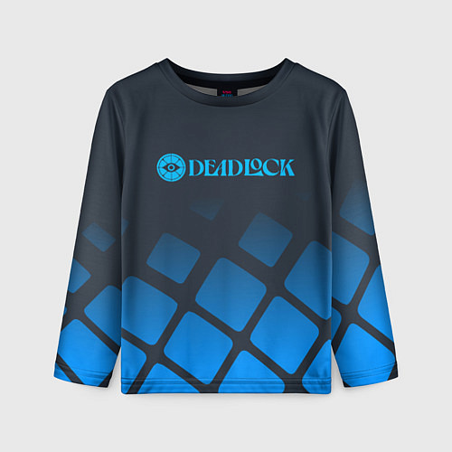 Детский лонгслив Deadlock синий логотип / 3D-принт – фото 1