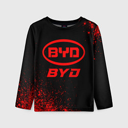 Детский лонгслив BYD - red gradient