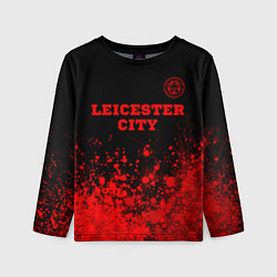 Детский лонгслив Leicester City - red gradient посередине