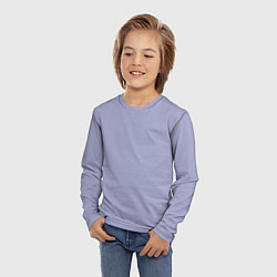 Лонгслив детский Эмоция хандры - бледно-фиолетовый, цвет: 3D-принт — фото 2