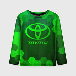 Детский лонгслив Toyota - green gradient