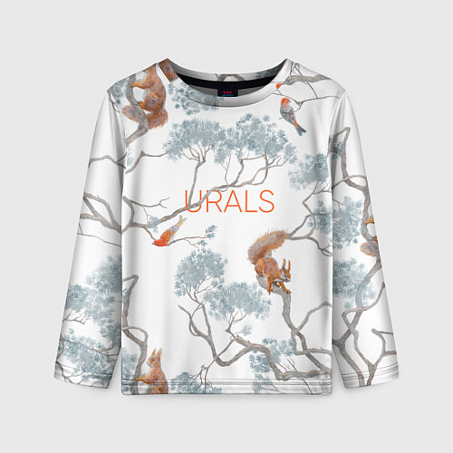 Детский лонгслив Уральский паттерн / 3D-принт – фото 1