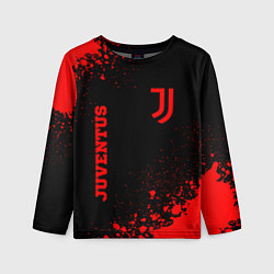 Лонгслив детский Juventus - red gradient вертикально, цвет: 3D-принт