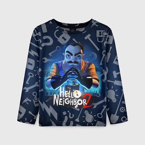 Детский лонгслив Привет сосед из игры Hello Neighbor / 3D-принт – фото 1