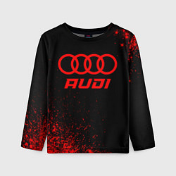 Детский лонгслив Audi - red gradient