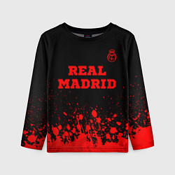 Детский лонгслив Real Madrid - red gradient посередине