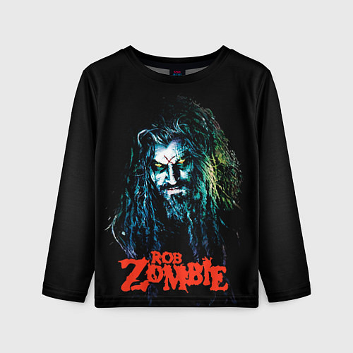 Детский лонгслив Rob zombie portrait / 3D-принт – фото 1