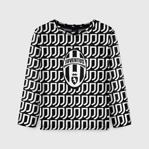 Детский лонгслив Juventus fc pattern / 3D-принт – фото 1