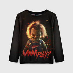 Лонгслив детский Chucky wanna play?, цвет: 3D-принт