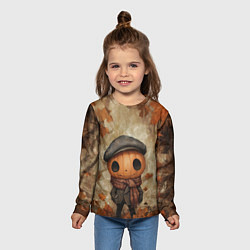 Лонгслив детский Юный тыквенный Джек, цвет: 3D-принт — фото 2