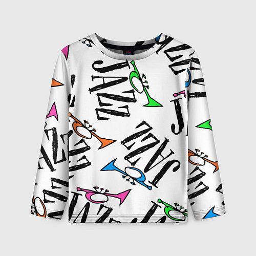 Детский лонгслив Just jazz in color / 3D-принт – фото 1