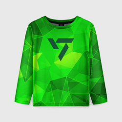 Детский лонгслив Seventeen green poly